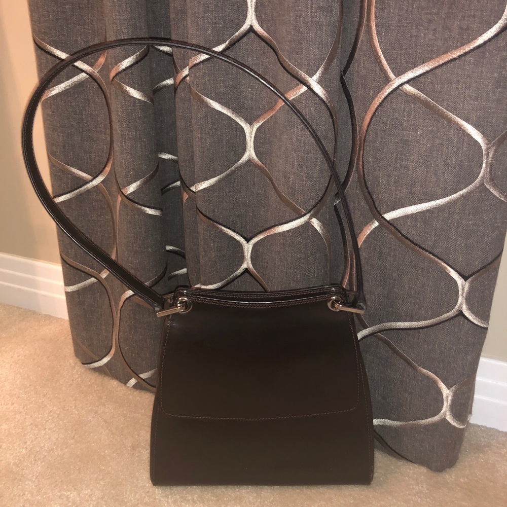 Bally Chocolate Brown Patent Leather Bag